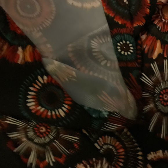 Nannette Lepore Floral Long Sleeve Blouse Size M - Picture 5 of 7